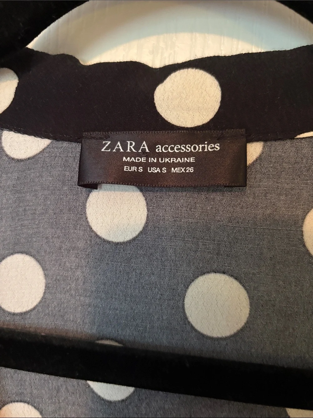 Zara Black and White Polka Dot Wrap Bodysuit - Picture 2 of 2